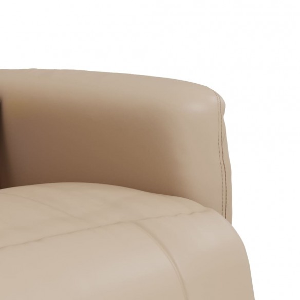 Fauteuil inclinable de massage repose-pieds cappuccino