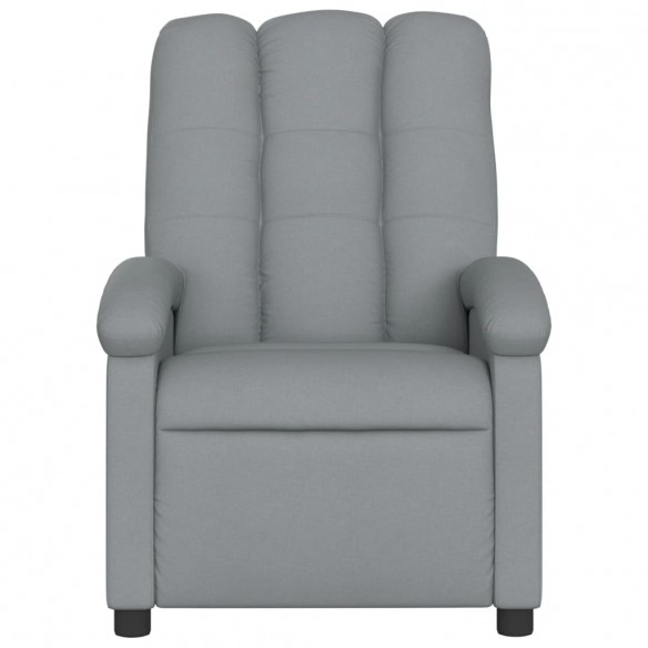 Fauteuil de massage inclinable Gris clair Tissu