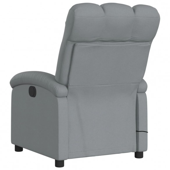 Fauteuil de massage inclinable Gris clair Tissu