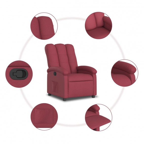 Fauteuil inclinable Rouge bordeaux Tissu