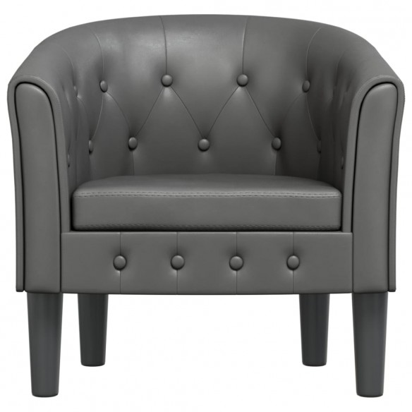 Fauteuil cabriolet gris similicuir