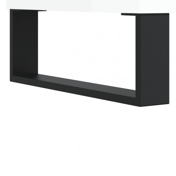 Tables de chevet 2 pcs blanc brillant 40x35x50 cm