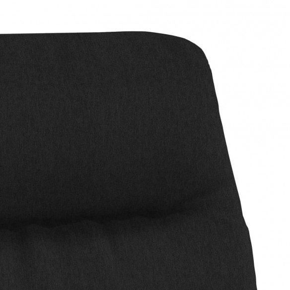 Chaise de relaxation Noir Tissu