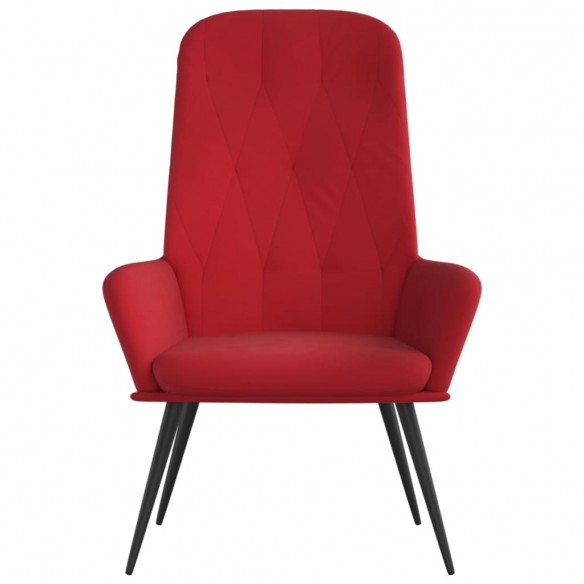 Chaise de relaxation Rouge bordeaux Velours