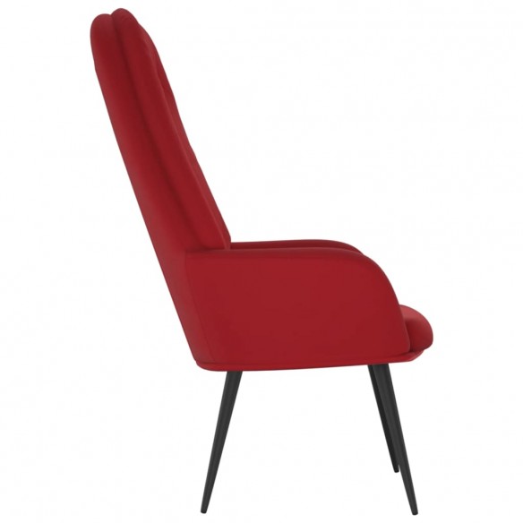 Chaise de relaxation Rouge bordeaux Velours