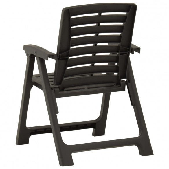 Chaises de jardin 2 pcs Plastique Anthracite