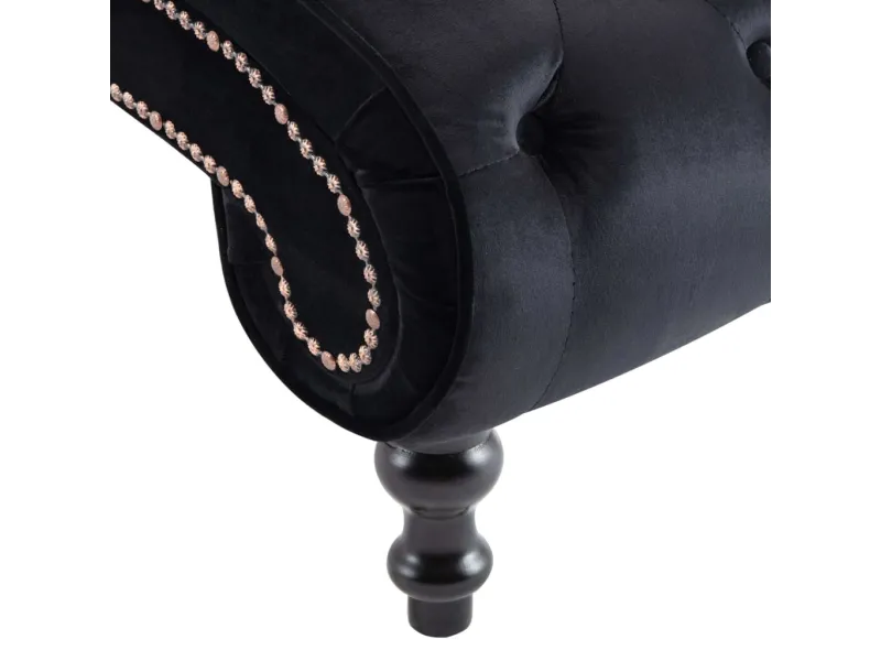 Chaise longue Noir Velours