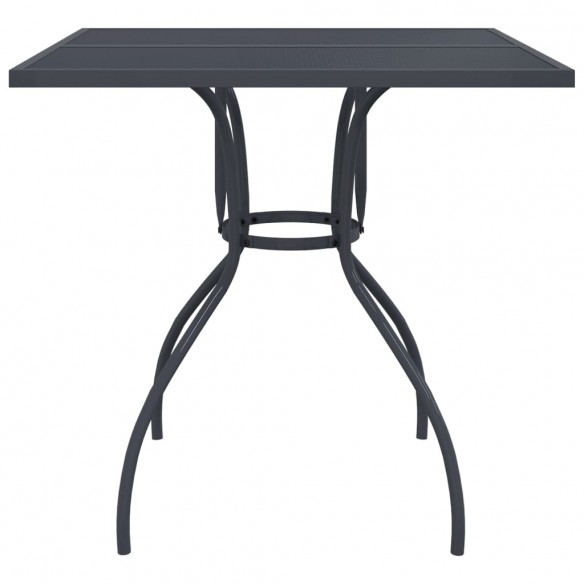 Table de jardin anthracite 80x80x72,5 cm Treillis d'acier