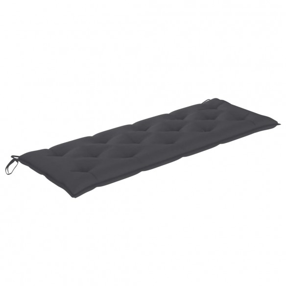 Banc de jardin empilable et coussin 159 cm Bois de teck massif