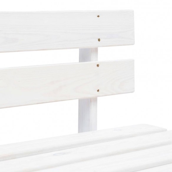 Banc palette de jardin bois gris blanc