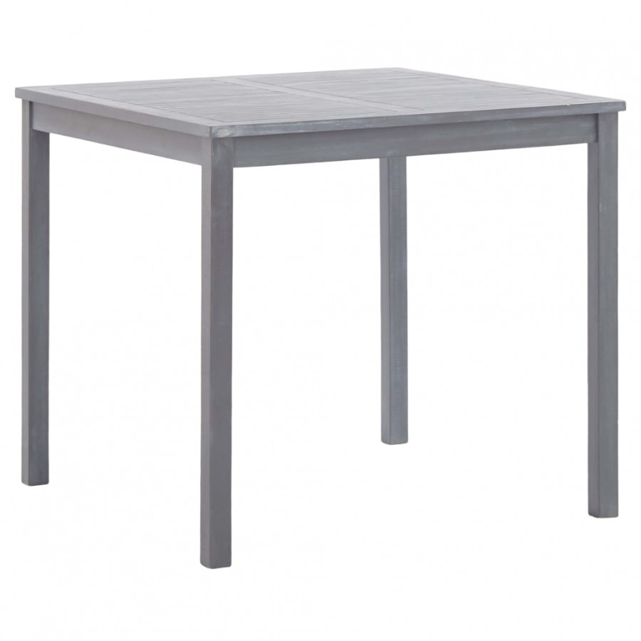 Table de jardin Gris 80x80x74 cm Bois d'acacia massif