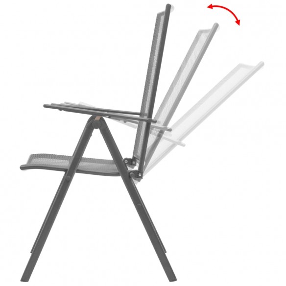 Chaises empilables de jardin 2 pcs Acier Gris