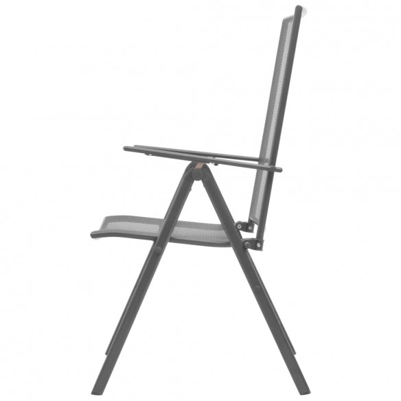 Chaises empilables de jardin 2 pcs Acier Gris