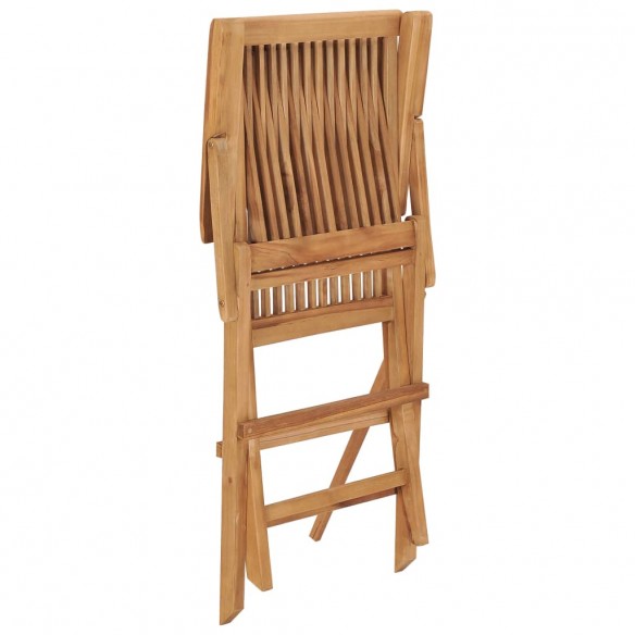 Chaises de jardin pliables 3 pcs Bois de teck massif