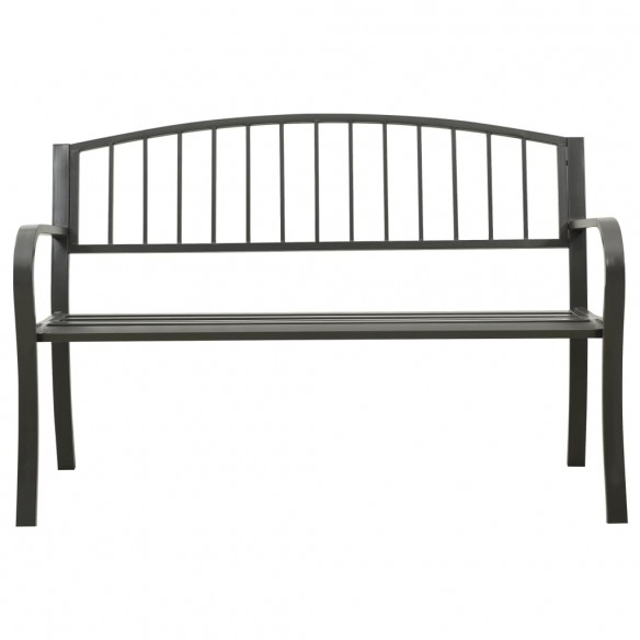 Banc de jardin Gris 120 cm Acier