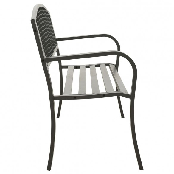 Banc de jardin Gris 120 cm Acier