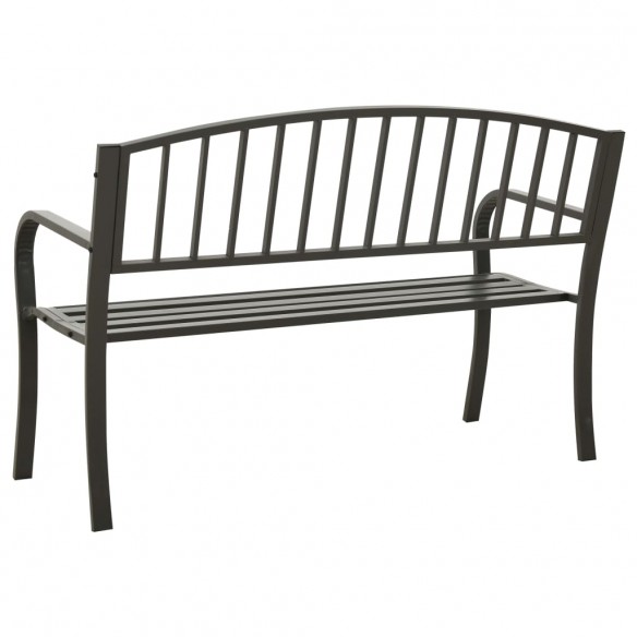 Banc de jardin Gris 120 cm Acier