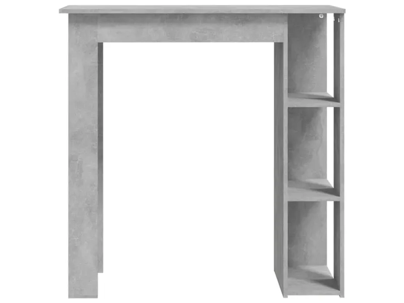 Table de bar avec étagère Gris béton 102x50x103,5 cm Aggloméré