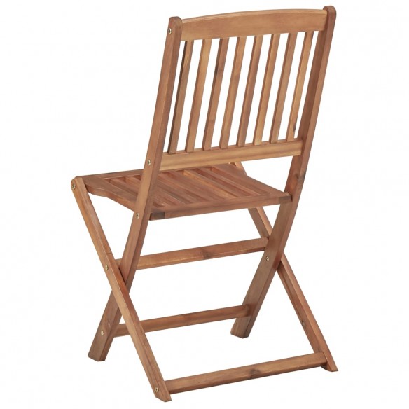 Chaises pliables d'extérieur 8 pcs Bois d'acacia solide