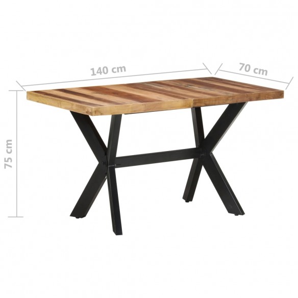 Table de salle à manger 140x70x75 cm Bois avec finition miel