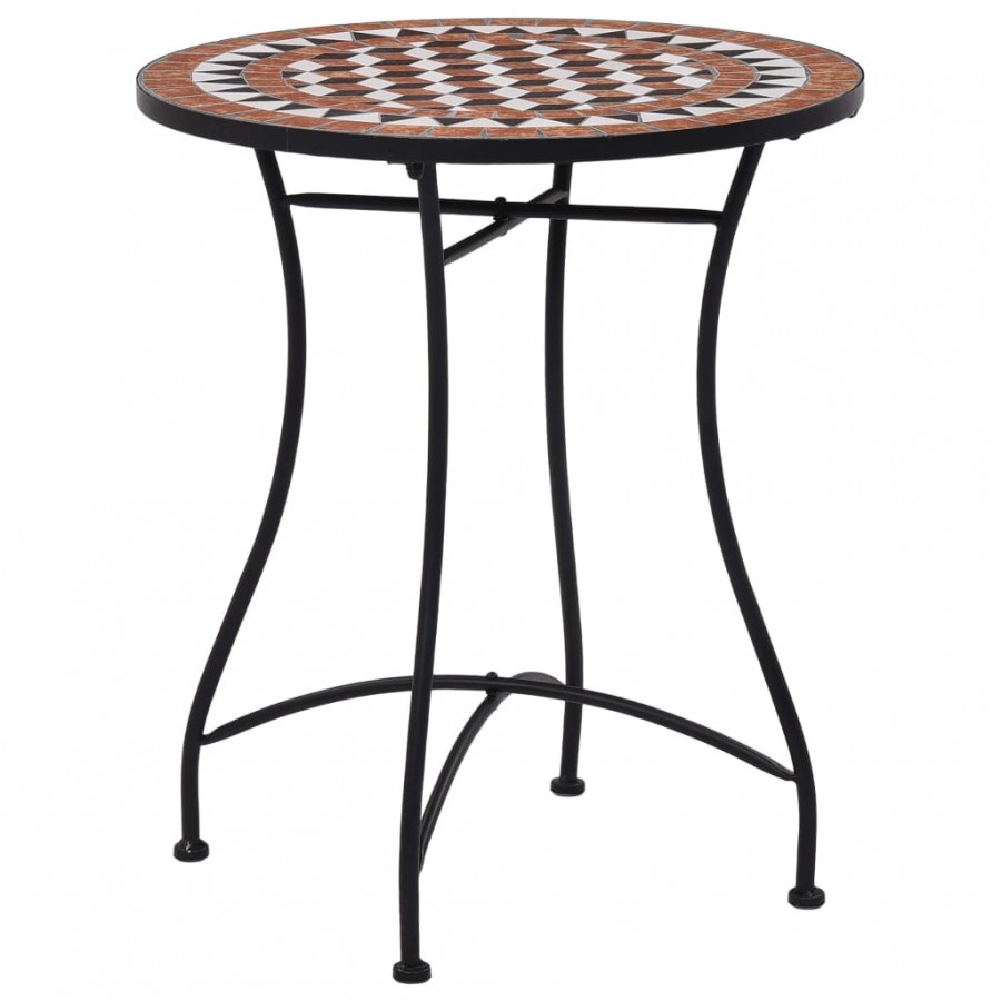 Table de bistro mosaïque Marron 60 cm  Céramique