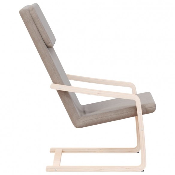 Chaise de relaxation Taupe Tissu