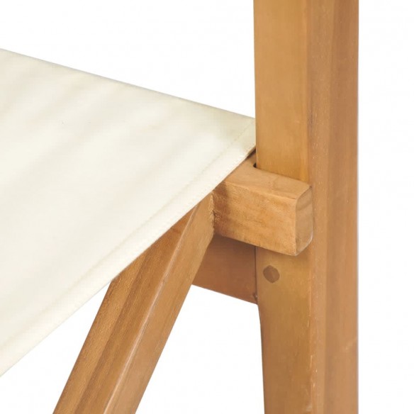 Chaises de metteur en scène pliantes lot de 2 Bois teck massif