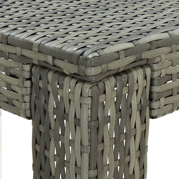 Table de bar de jardin Gris 100x60,5x110,5 cm Résine tressée