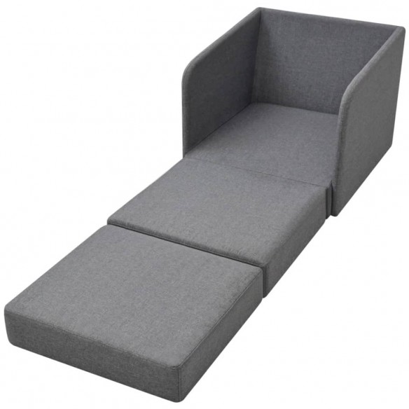 Fauteuil convertible Gris clair Tissu