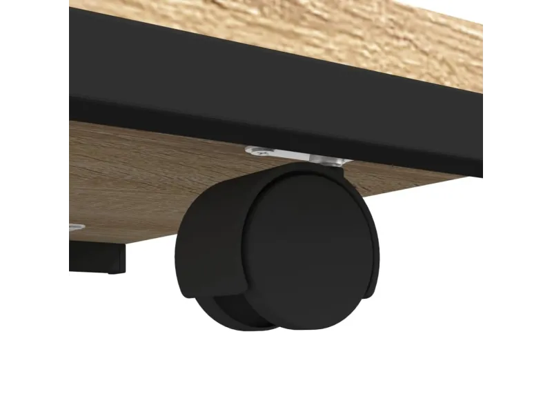 Table d'appoint à roues Chêne sonoma 50x35x55,5 cm