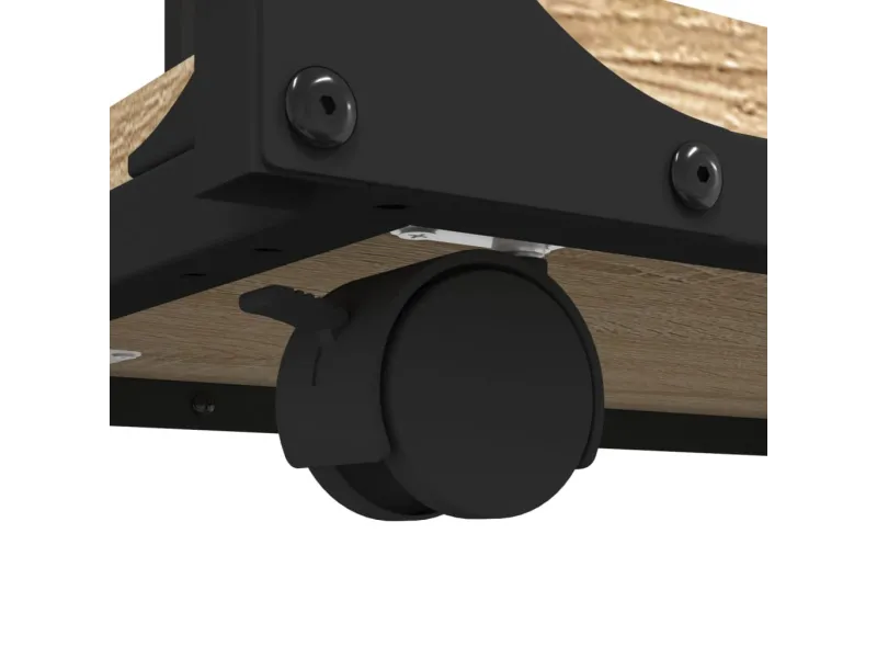 Table d'appoint à roues Chêne sonoma 50x35x55,5 cm