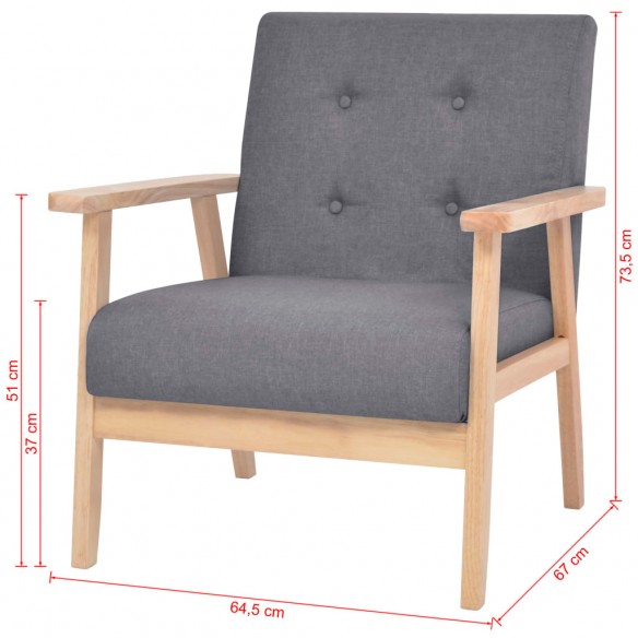 Fauteuil Gris foncé Tissu