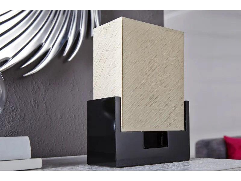 Lampe design en tissu de latex plissé beige