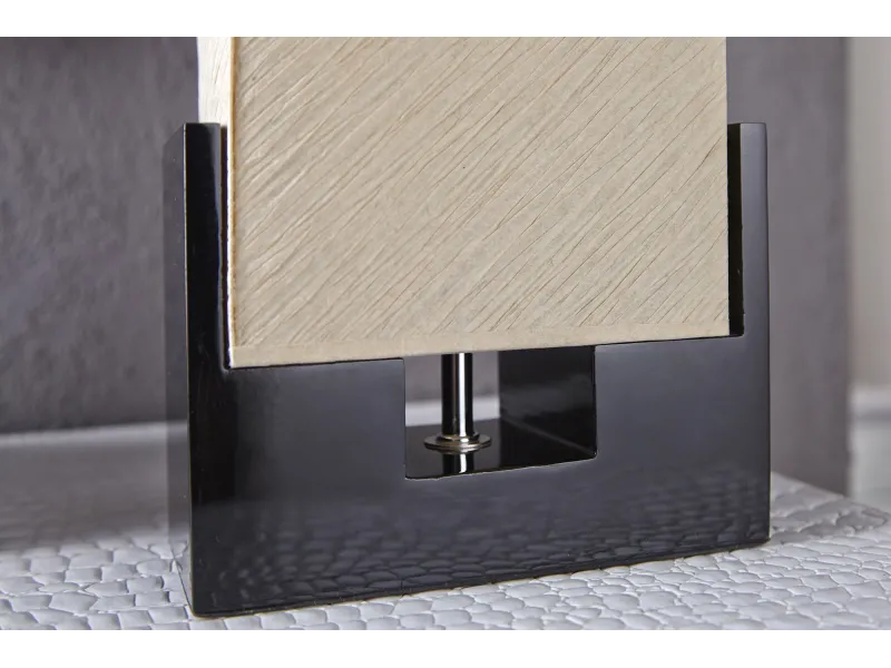 Lampe design en tissu de latex plissé beige