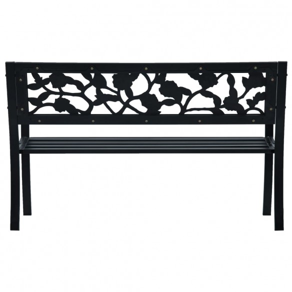 Banc de jardin 125 cm Noir Acier