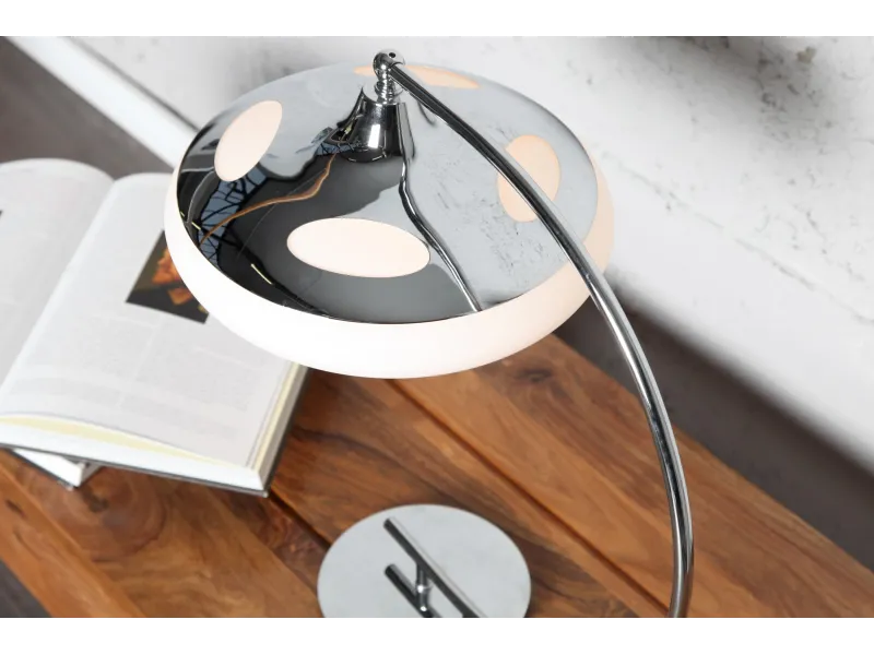 lampe de 45cm en arc chromé