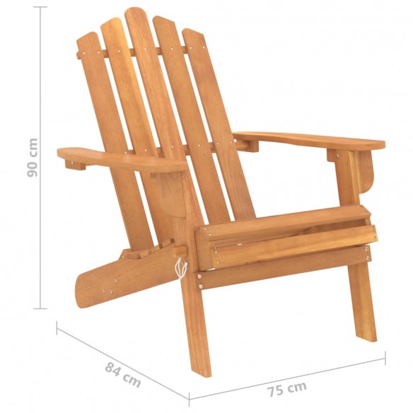 Chaise de jardin Adirondack Bois d'acacia massif