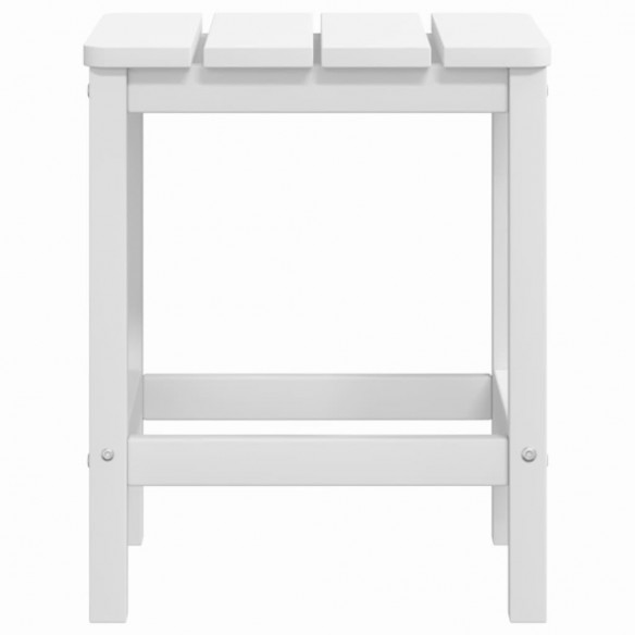 Chaises de jardin Adirondack avec table PEHD Blanc