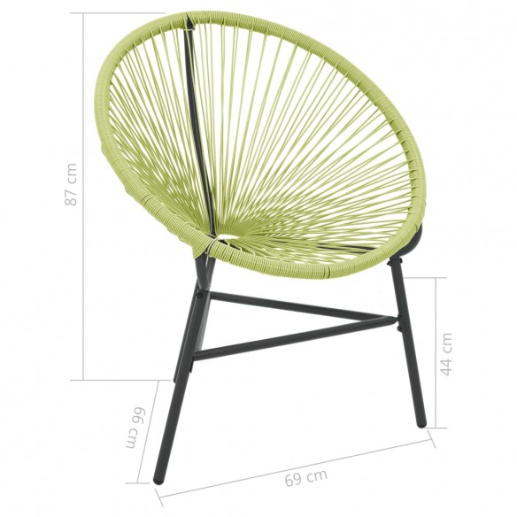 Chaise de jardin Acapulco Résine tressée Vert