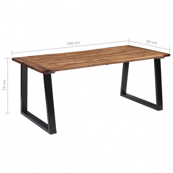 Table de salle à manger Bois d'acacia massif 180x90 cm