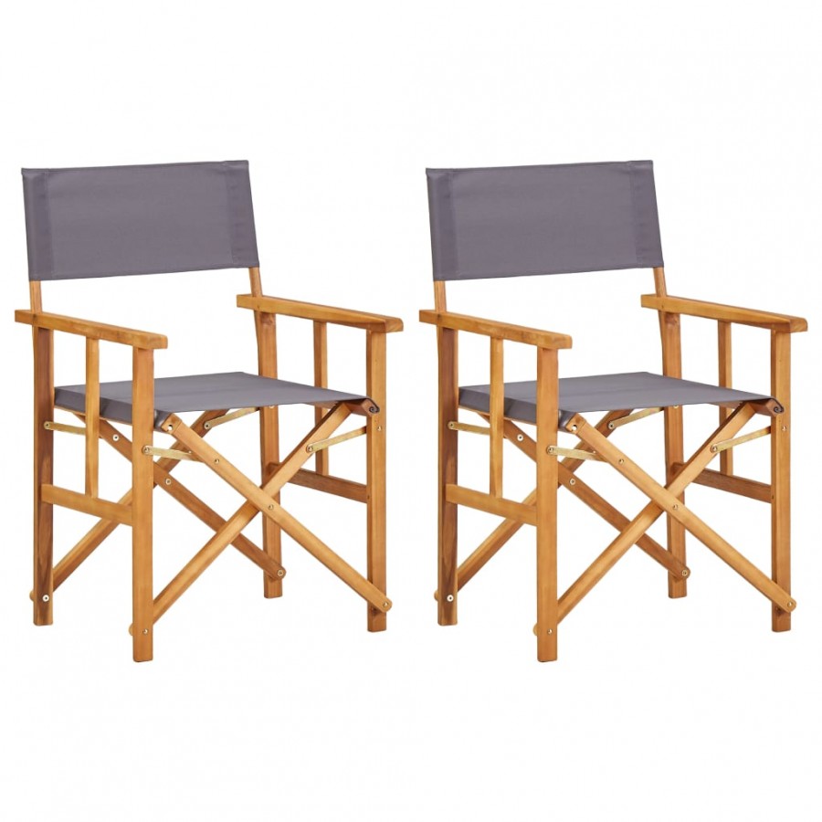 Chaises de metteur en scène 2 pcs Bois massif d'acacia