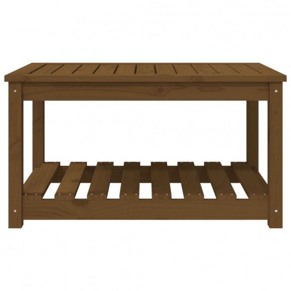 Table de jardin marron miel 82,5x50,5x45 cm bois massif de pin