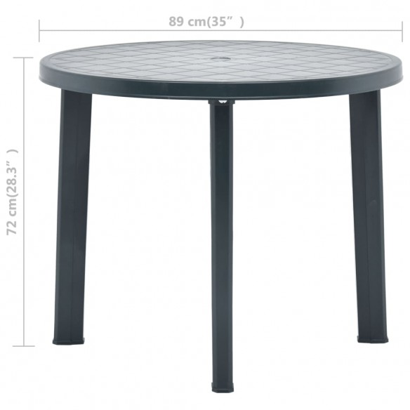 Table de jardin Vert 89 cm Plastique