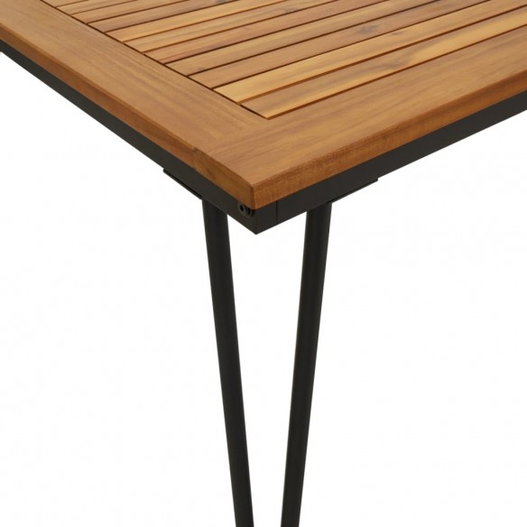 Table de jardin avec pieds épingle à cheveux 160x80x75 acacia