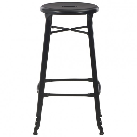 Tabourets de bar lot de 4 noir acier