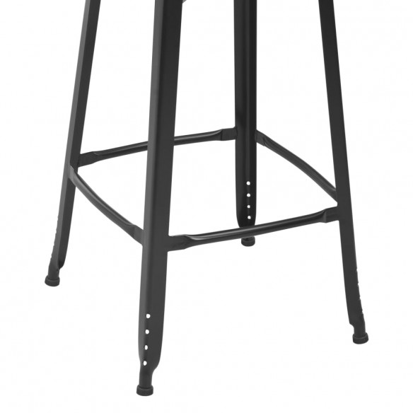 Tabourets de bar lot de 4 noir acier