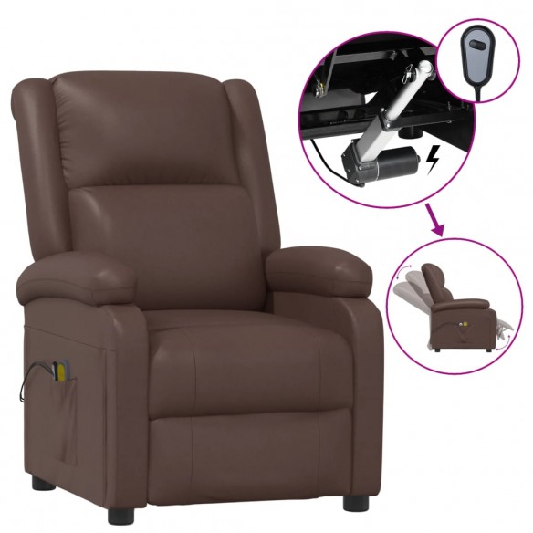 Fauteuil de massage électrique Marron Similicuir