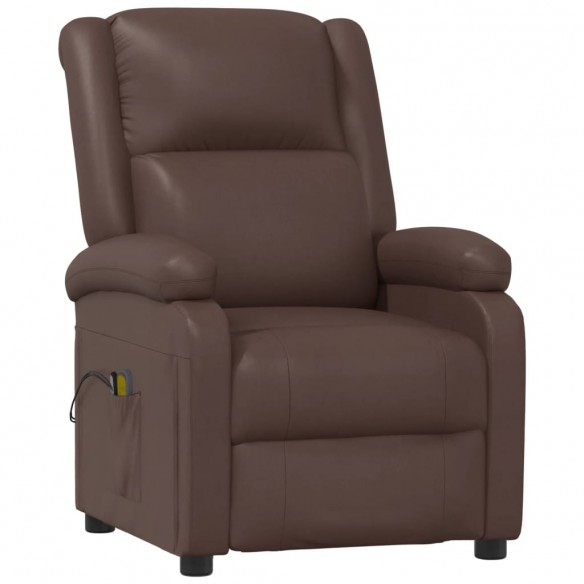 Fauteuil de massage électrique Marron Similicuir