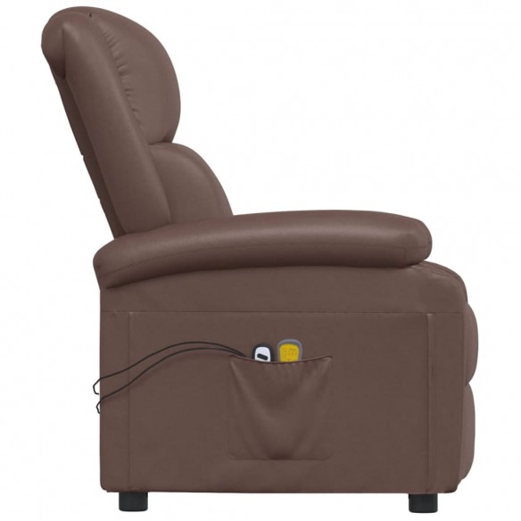 Fauteuil de massage électrique Marron Similicuir