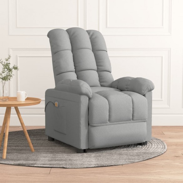 Fauteuil de massage Gris clair Tissu